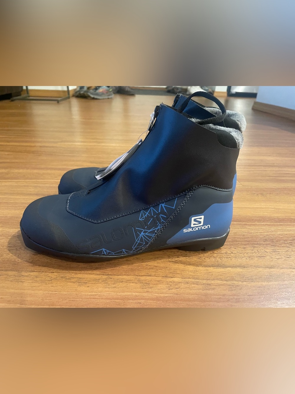 Salomon Vitane Prolink Women’s Nordic Ski Boots Size 9 Black/Blue Zip NEW